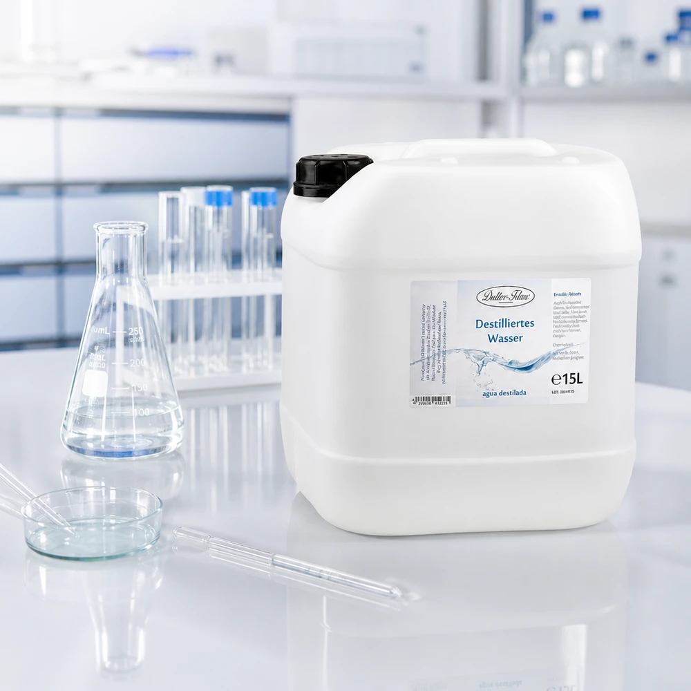 Eau distillée Doktor Klaus - Aqua dest 15 litres en jerrican premium teinte naturelle