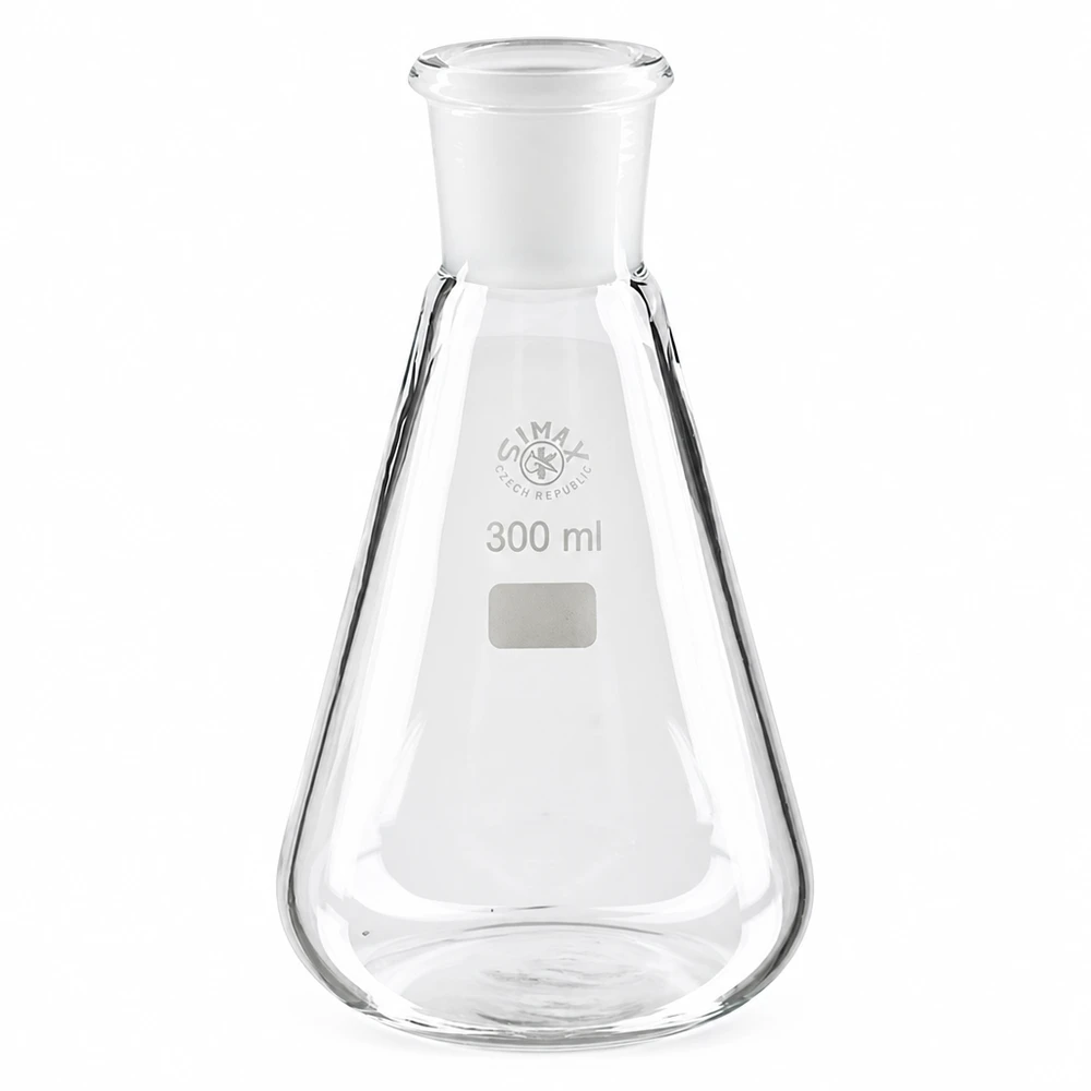 Erlenmeyer de 300 ml à fond large et col étroit pour un mélange optimal