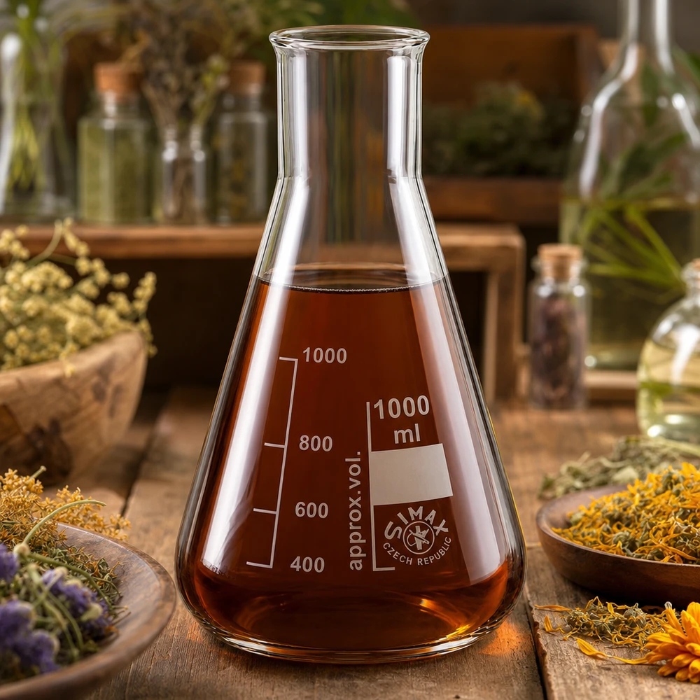Erlenmeyer 1000ml col large, verre borosilicate Erlenmeyer 1000ml col large, verre borosilicate