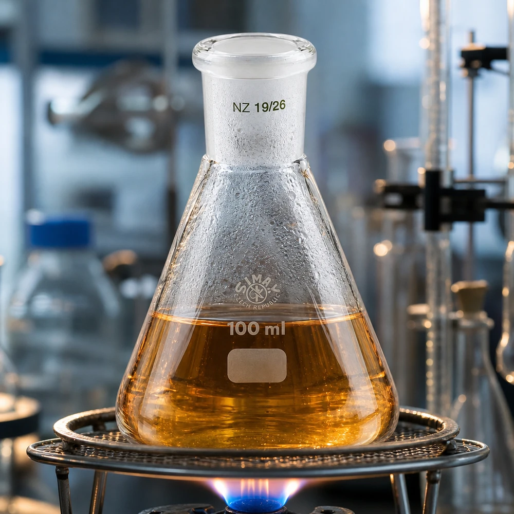 Erlenmeyer 100 ml col étroit, verre borosilicate à rodage normalisé 19/26