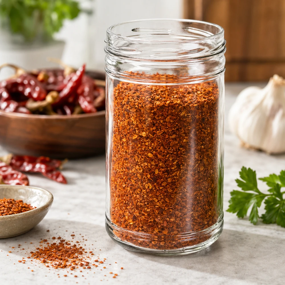 UNiTWIST Verre renversé 1053ml TO100 rempli d'épices rouges Poudre de chili pour conserver les épices dans la cuisine