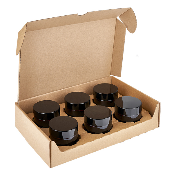 Pot en verre 20ml brun avec couvercle à insérer UNiTWIST