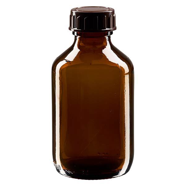 Flacon médical de 150 ml avec bouchon marron Flacon médical de 150 ml avec bouchon marron