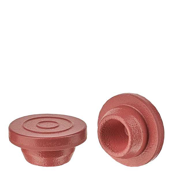 Bouchons pour flacon d'injection à l'unité, 20 mm en bromobutyle rouge Bouchons pour flacon d'injection à l'unité, 20 mm en bromobutyle rouge