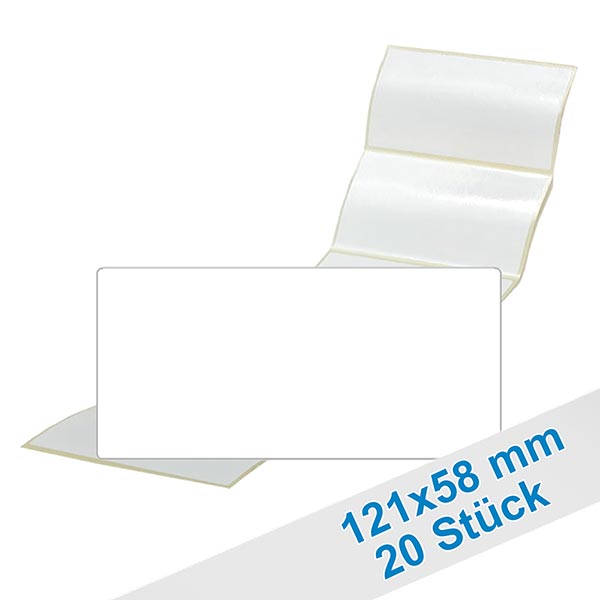 27 étiquettes amovibles blanches, 63x30 mm