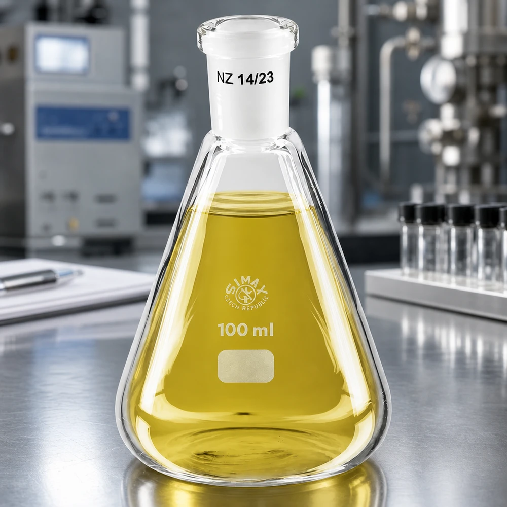 Erlenmeyer 100 ml col étroit, verre borosilicate avec rodage normalisé 14/23