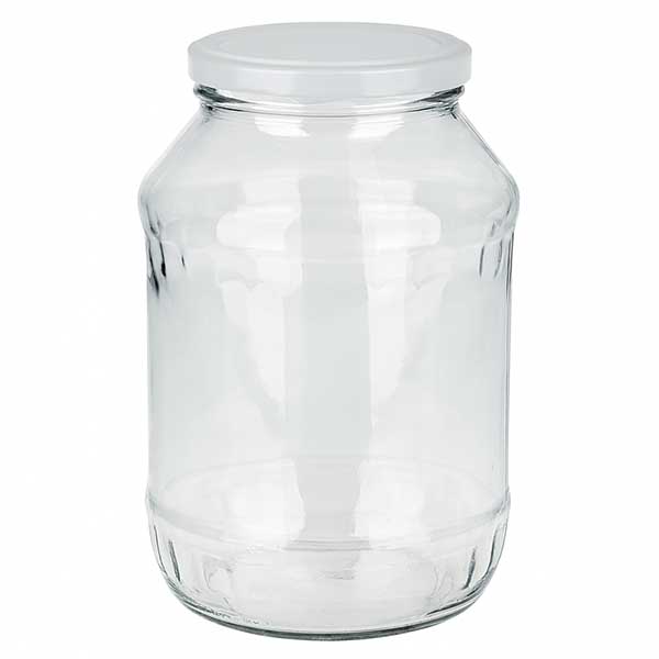 2650ml Verre rond avec couvercle BasicSeal blanc UNiTWIST 2650ml Verre rond avec couvercle BasicSeal blanc UNiTWIST