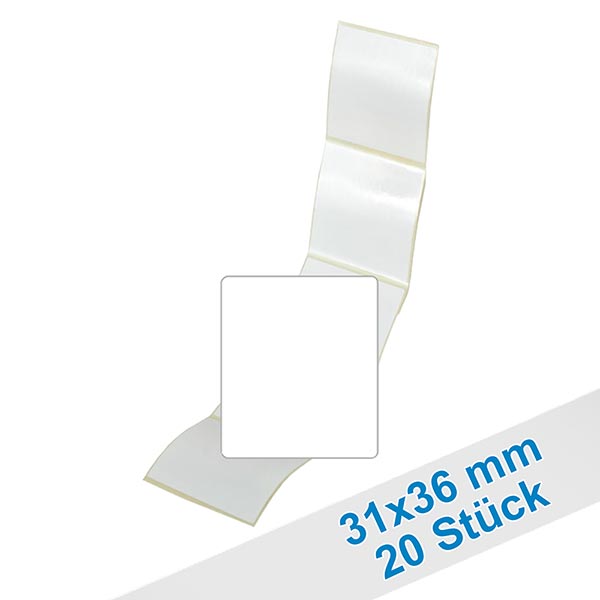 27 étiquettes amovibles blanches, 63x30 mm