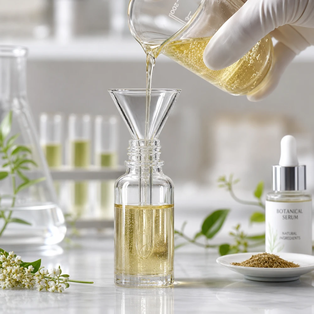 Entonnoir de laboratoire compact en verre sodocalcique avec ouverture de 30 mm et tige courte pour une manipulation facile