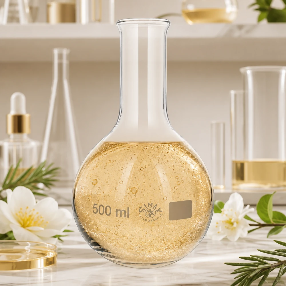 Ballon à fond plat 500 ml à col étroit, en verre borosilicate avec bord renforcé Ballon à fond rond 500ml à col étroit en verre de laboratoire de haute qualité