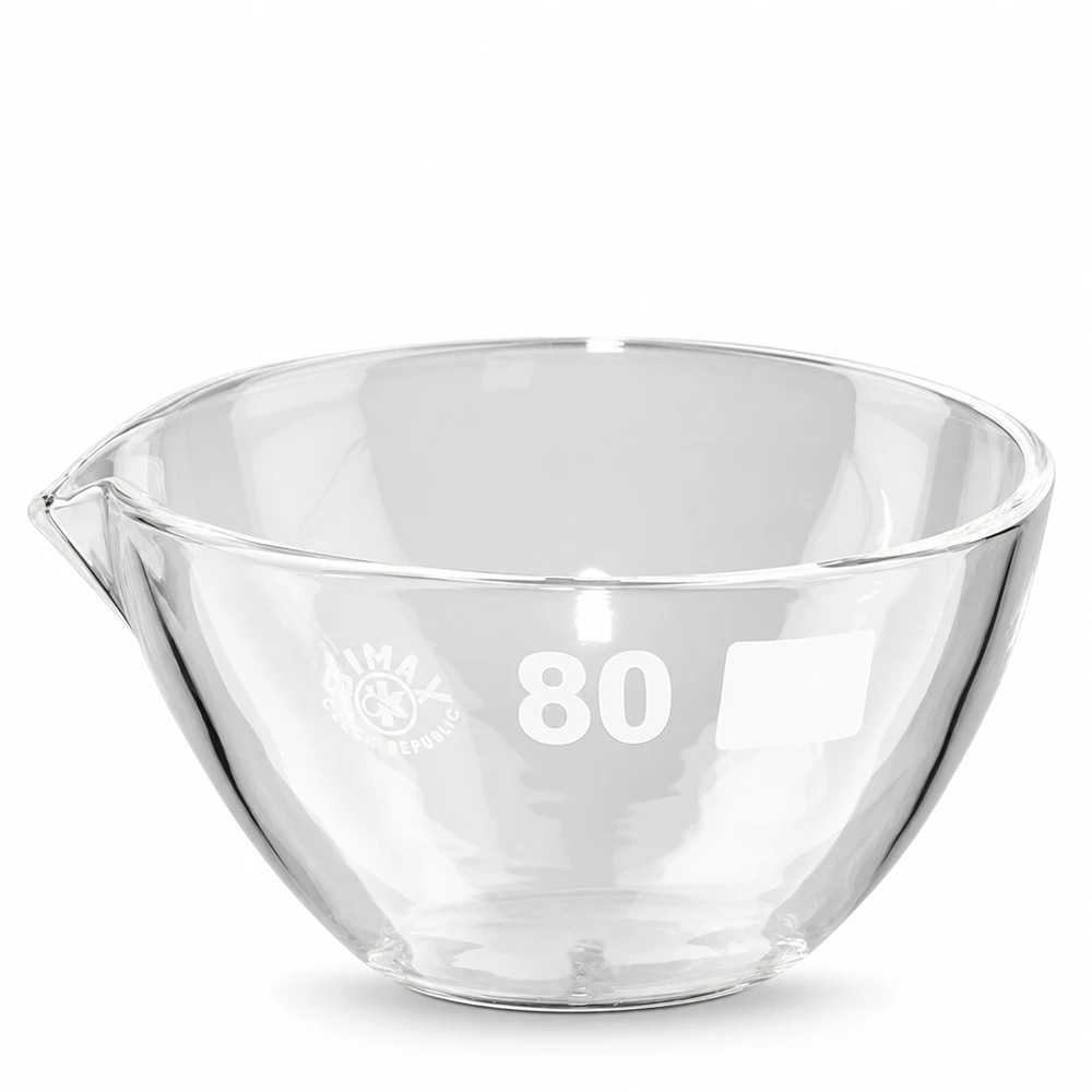 Evaporateur compact de 80mm en verre borosilicaté avec bec verseur