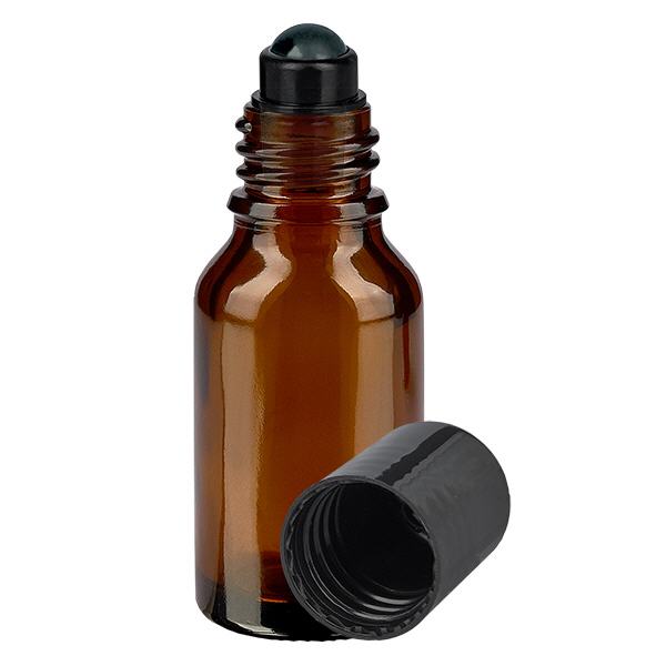 Flacon de déodorant en verre ambré 30 ml, déo à bille vide Flacon de déodorant en verre ambré 30 ml, déo à bille vide