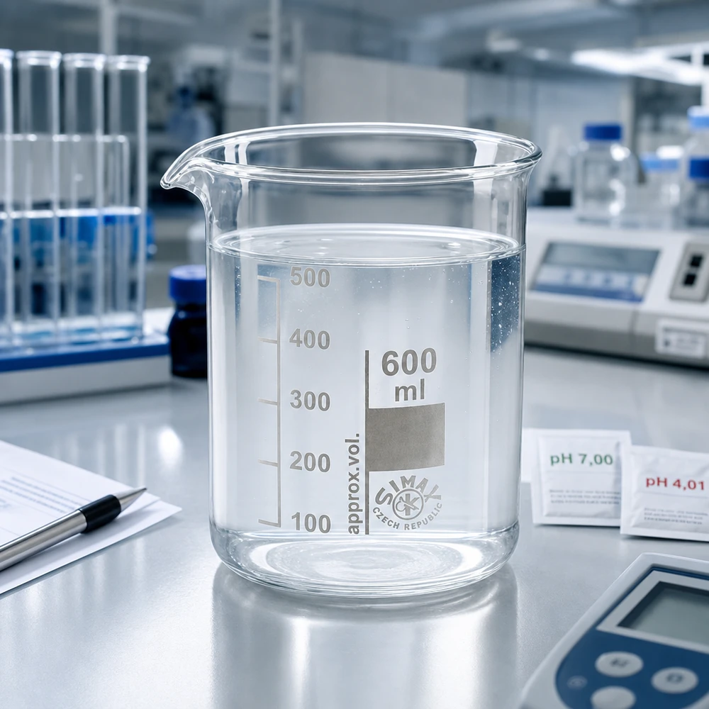 Bécher 600ml en verre borosilicate résistant à la chaleur (forme basse) Bécher transparent 600ml en verre borosilicaté forme basse pour des mesures professionnelles en laboratoire
