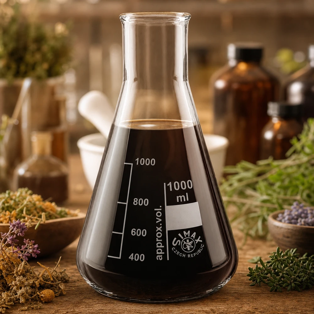 Erlenmeyer 300ml col large, verre borosilicate Erlenmeyer à col large 300ml avec forme conique pour un mélange optimal des solutions