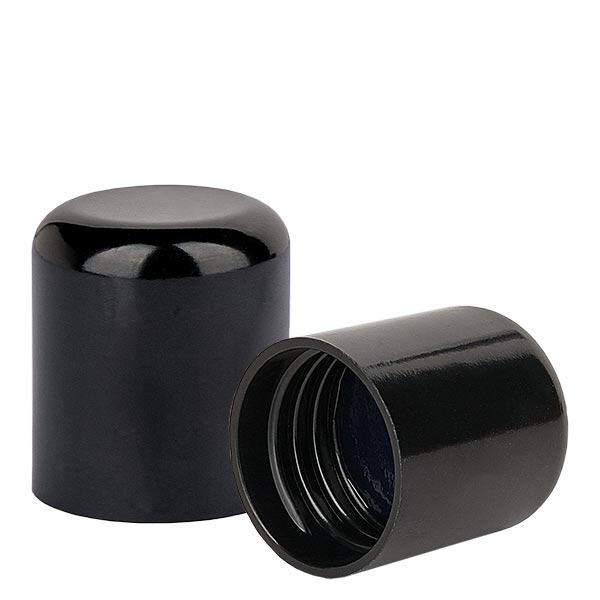 Bouchon à vis noir avec joint étanche PE, GCMI 410/24 st. Bouchon à vis noir avec joint étanche PE, GCMI 410/24 st.