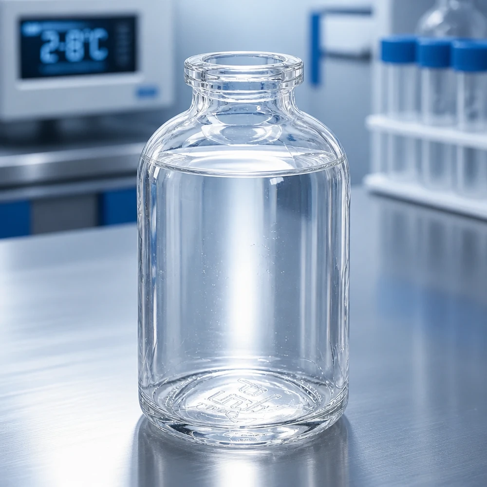 Pharmaceutical Grade Injektionsflasche 50ml Klarglas bei kontrollierter Lagertemperatur