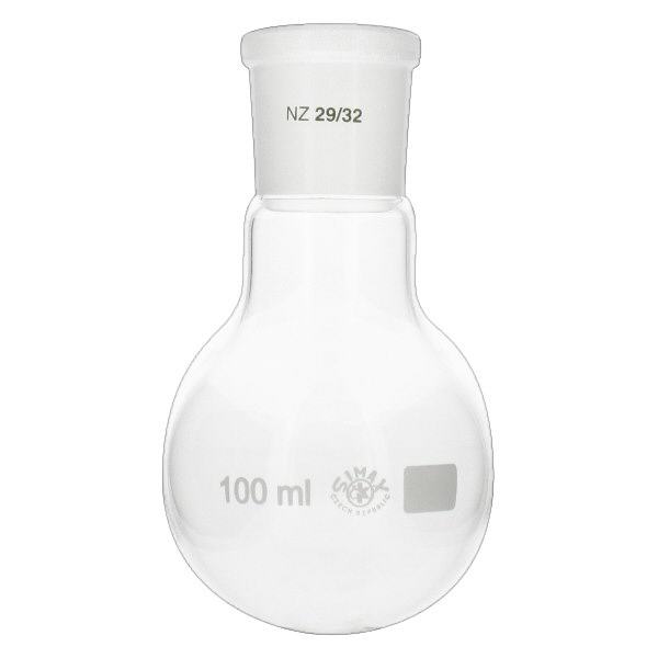 Ballon à fond plat 100ml col large borosilicate avec broyage 29/32 Ballon à fond plat 100ml col large borosilicate avec broyage 29/32