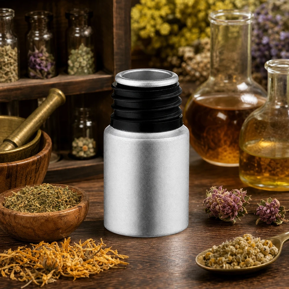 Bouteille en aluminium teinté 10 ml, sans bouchon Flacon en aluminium réutilisable de 10 ml, aspect argenté mat, pour un emballage cosmétique durable