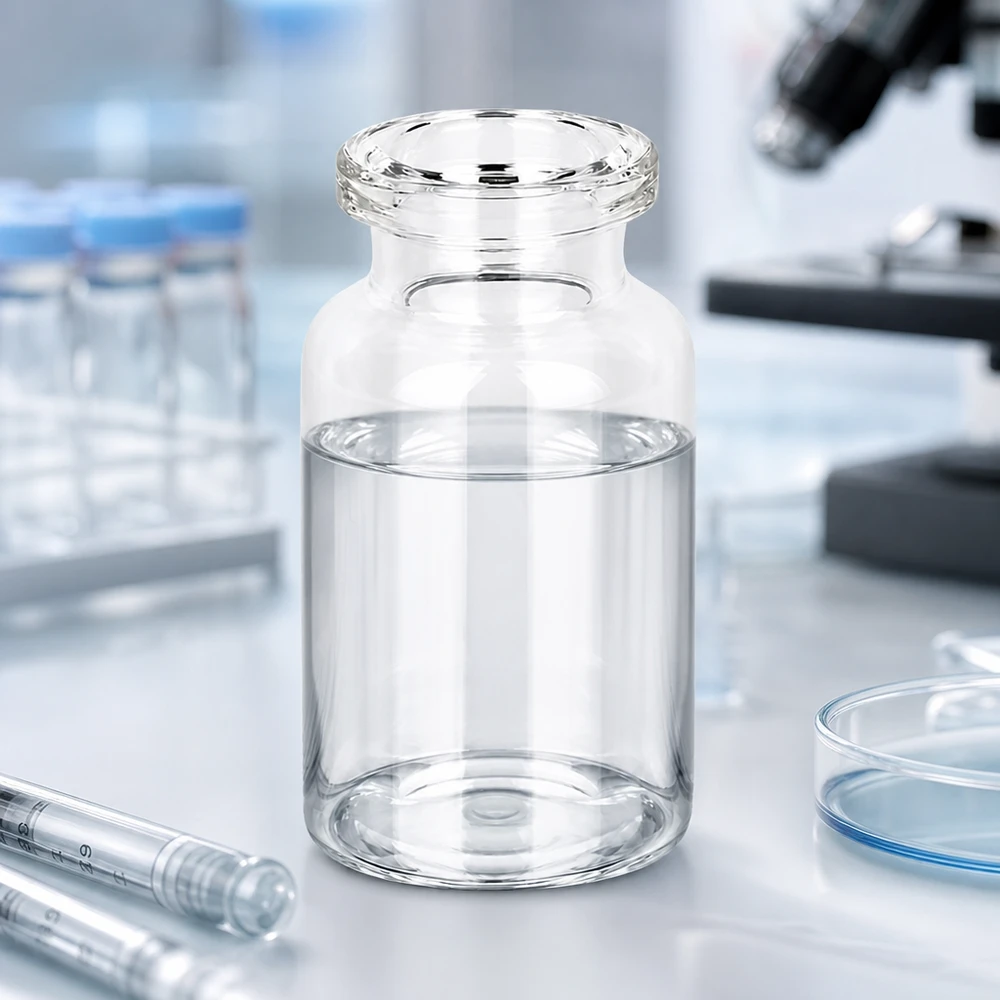 Flacon d'injection transparent 10 ml Hochreines Klarglas Fläschchen 10ml mit glänzender Oberfläche für pharmazeutische Abfüllprozesse