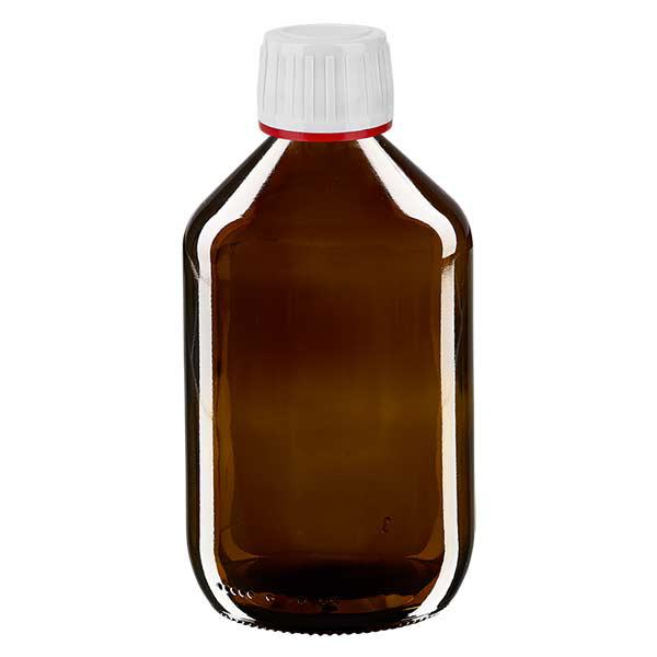 Flacon médical de 500 ml avec bouchon blanc Flacon médical de 500 ml avec bouchon blanc