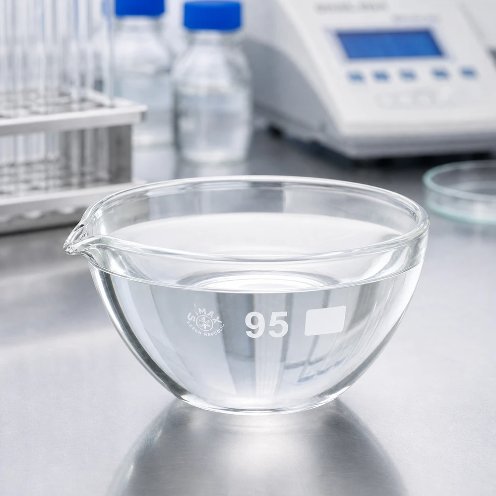 Bol de laboratoire professionnel 170ml avec bec verseur intégré pour une distribution contrôlée des liquides
