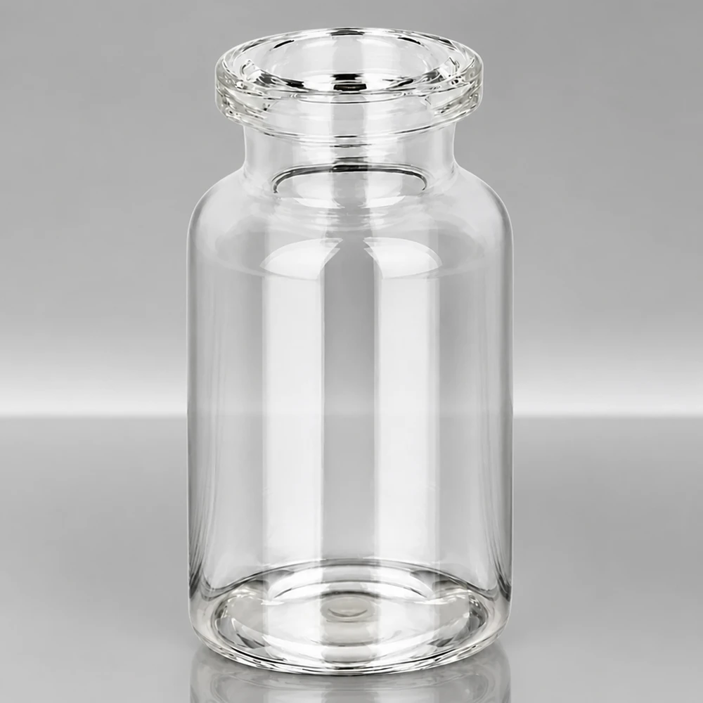 Flacon d'injection transparent 10 ml Kleine Glasflasche 10ml für Injektionszwecke mit optisch klarer Wandung und präzisem Rollrand