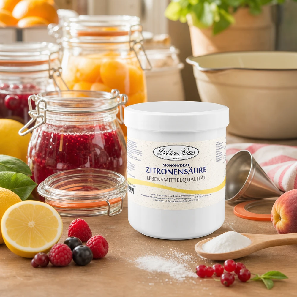 Acide citrique 500g Doktor-Klaus pour la fabrication de confitures et la conservation des fruits et baies