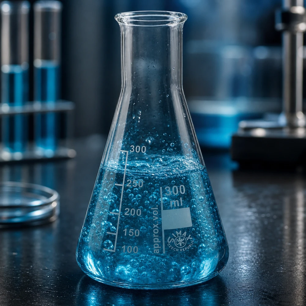 Erlenmeyer 300ml col étroit, verre borosilicate