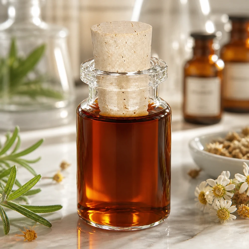 Klarglas Fläschchen 5ml mit Korkverschluss 11/14mm für Aromatherapie und Naturkosmetik
