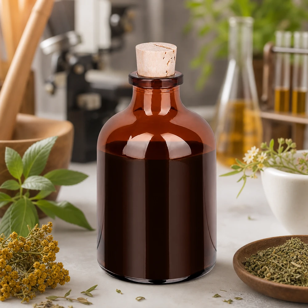 Flacon en verre ambré 50 ml avec bouchon de liège 11/14 mm Kompakte Braunglasflasche mit Korken 11/14mm für Tinkturen und Aromatherapie