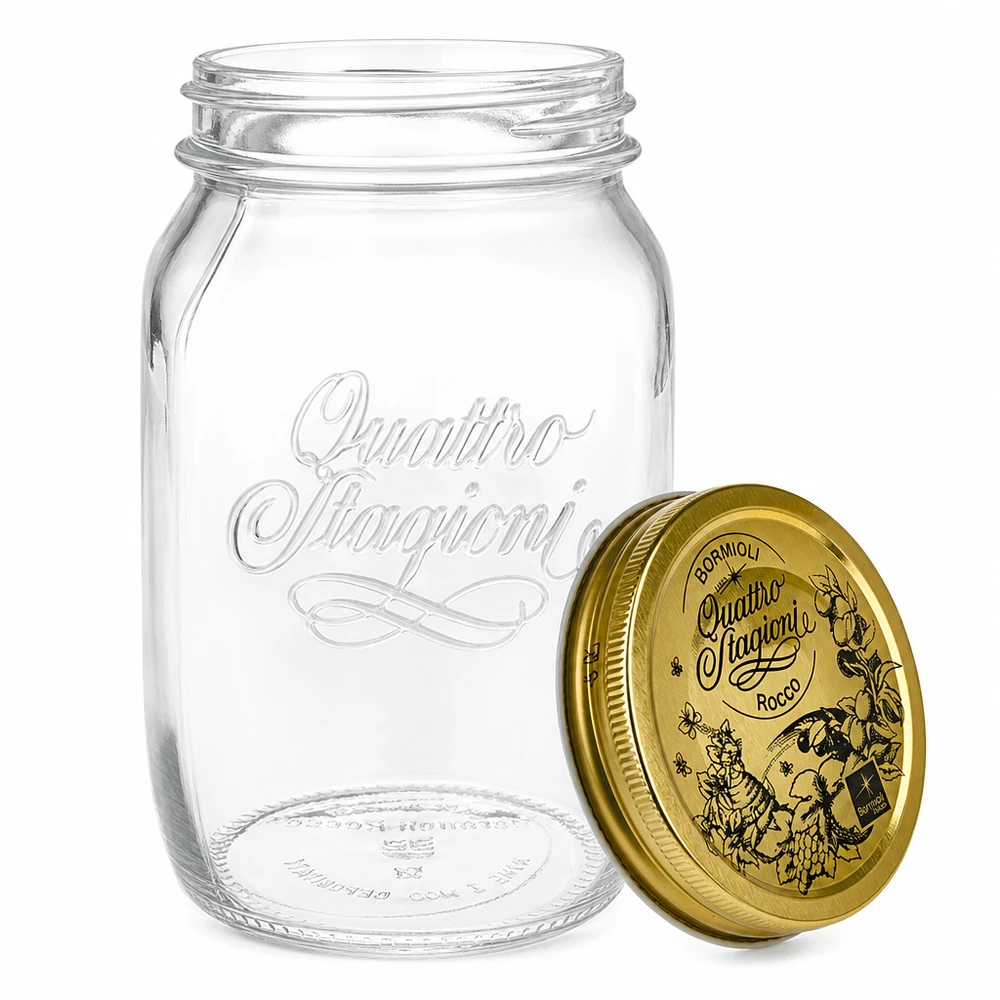 Quattro Stagioni bocal 1000ml avec couvercle amovible vue détaillée bocal italien