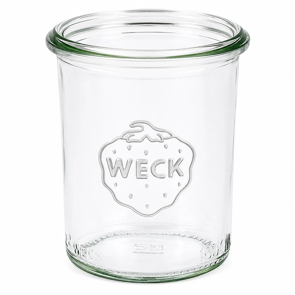 160ml bocal conique WECK RR60 160ml WECK Pot renversé RR60 avec logo en relief pot transparent sans couvercle