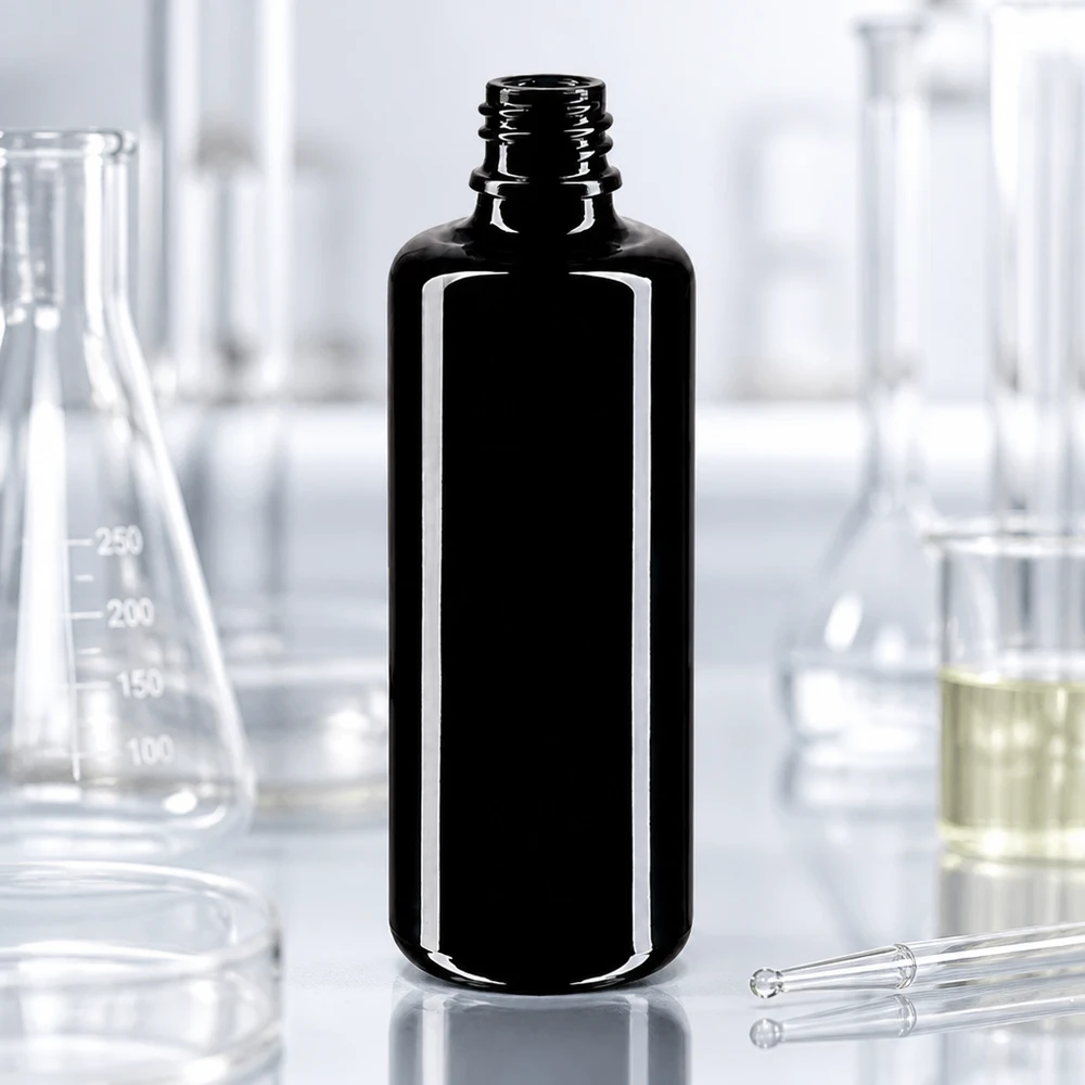 Flacon en verre violet 100 ml DIN18 (verre Miron) Miron Bouteille compte-gouttes en verre violet Orion 100ml avec matériau robuste pour un stockage de longue durée