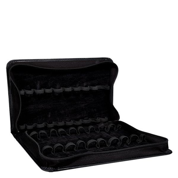 Étui en cuir noir pour 44 flacons jusque Ø 30mm (VIDE)