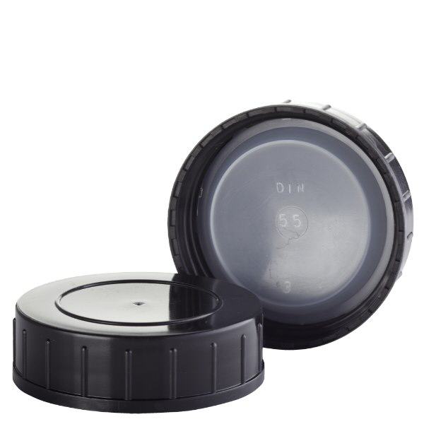 Capsule à vis en PP noir 55 mm (DIN 55) Capsule à vis en PP noir 55 mm (DIN 55)
