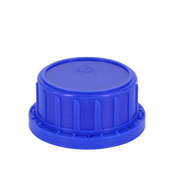 Bouchon à vis VR DIN 54 bleu avec joint conique, pour bouteilles à col large de 500ml et 1000ml (A