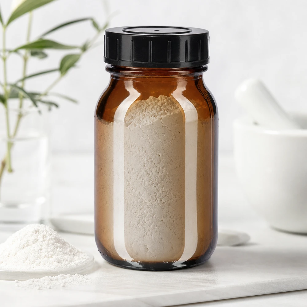 Flacon à col large 75ml en verre brun avec bouchon vissé