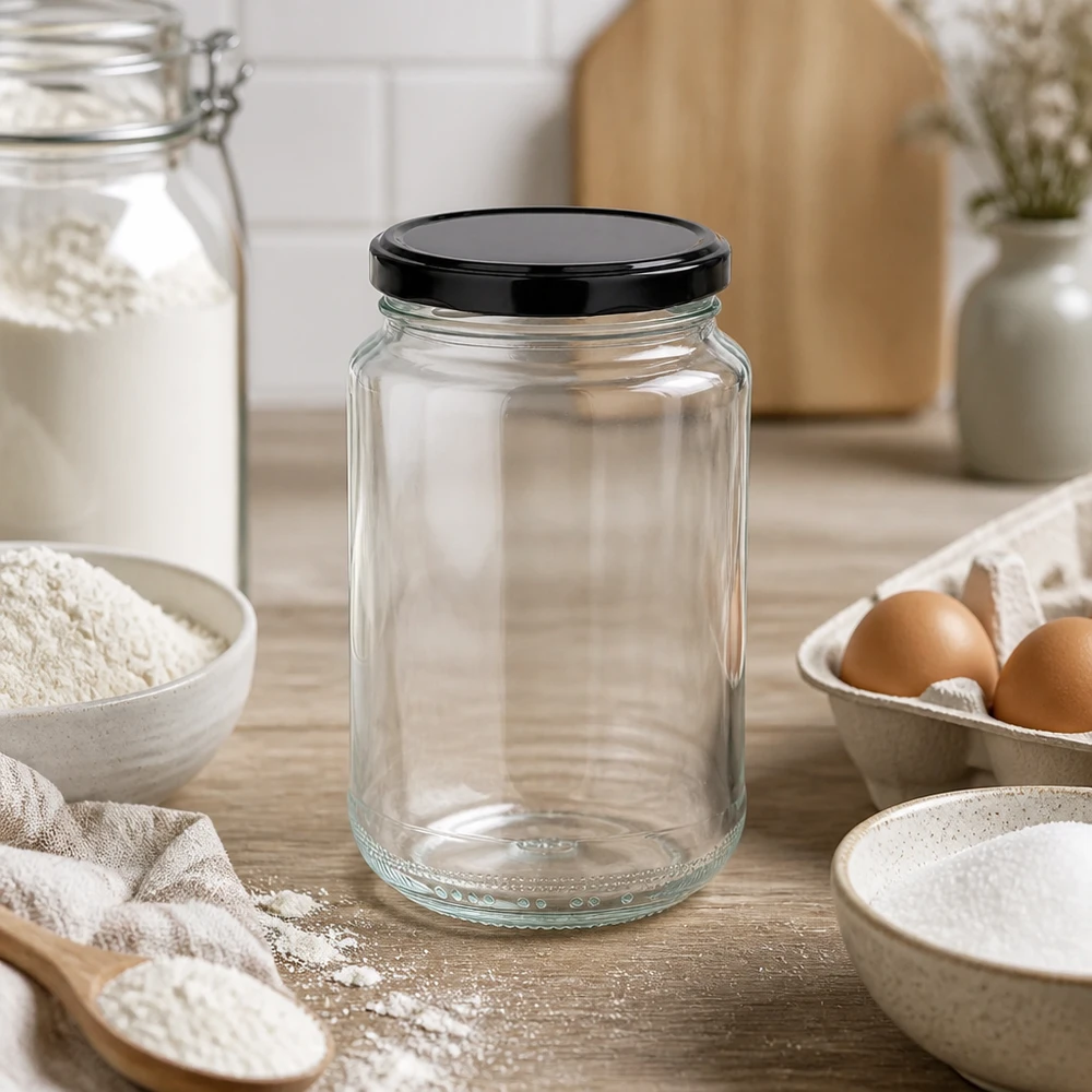 375ml Verre rond avec couvercle BasicSeal noir UNiTWIST 375ml Verre rond avec couvercle BasicSeal noir UNiTWIST