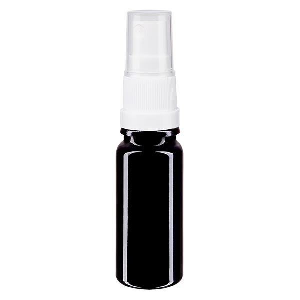 Flacon de pharmacie violet 10ml embout spray blanc Flacon de pharmacie violet 10ml embout spray blanc