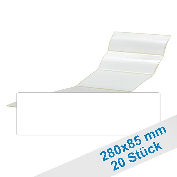 27 étiquettes amovibles blanches, 63x30 mm