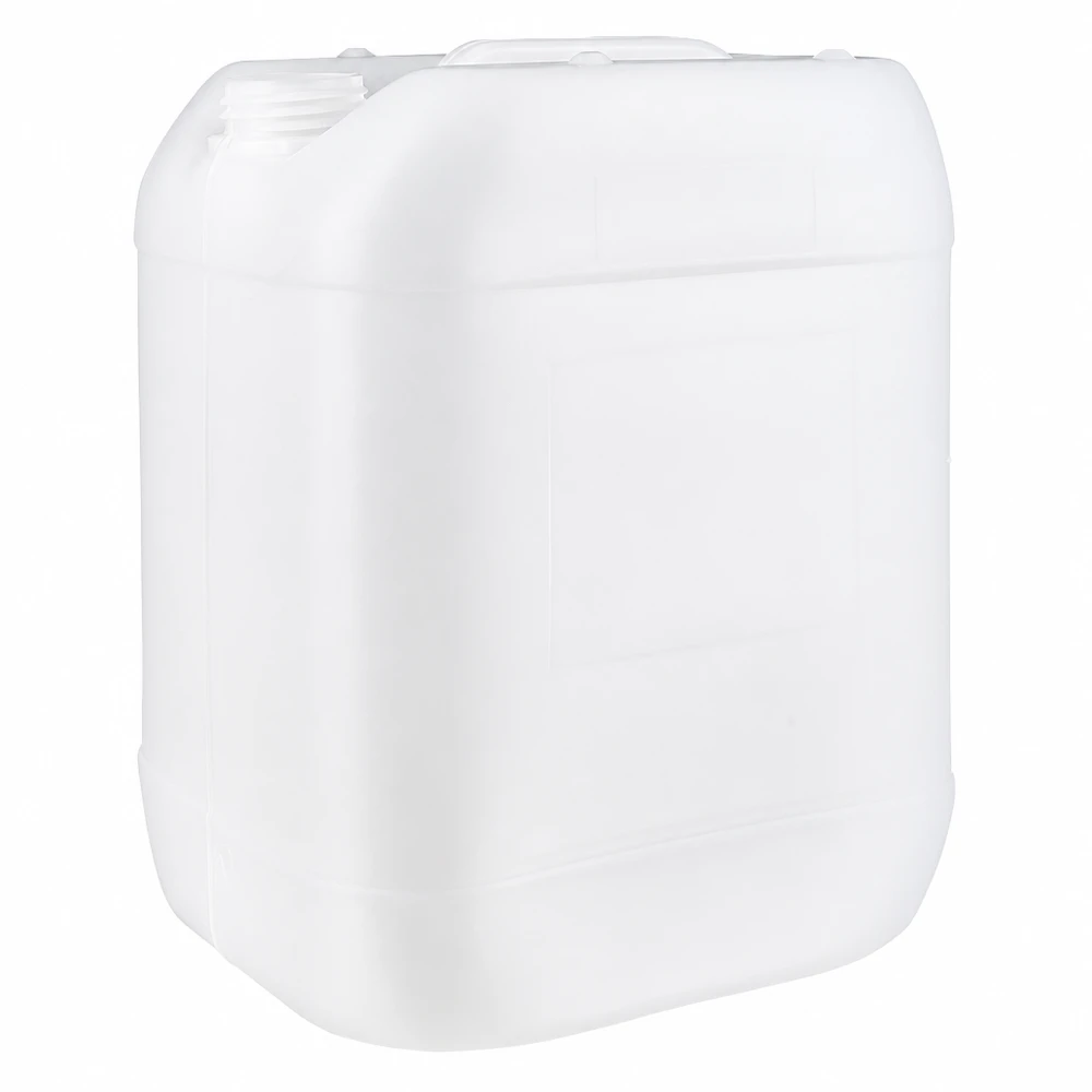 Jerrican de 20 litres sans bouchon Bidon en plastique blanc de 20 litres sans bouchon, en PEHD, pour un stockage sûr des liquides