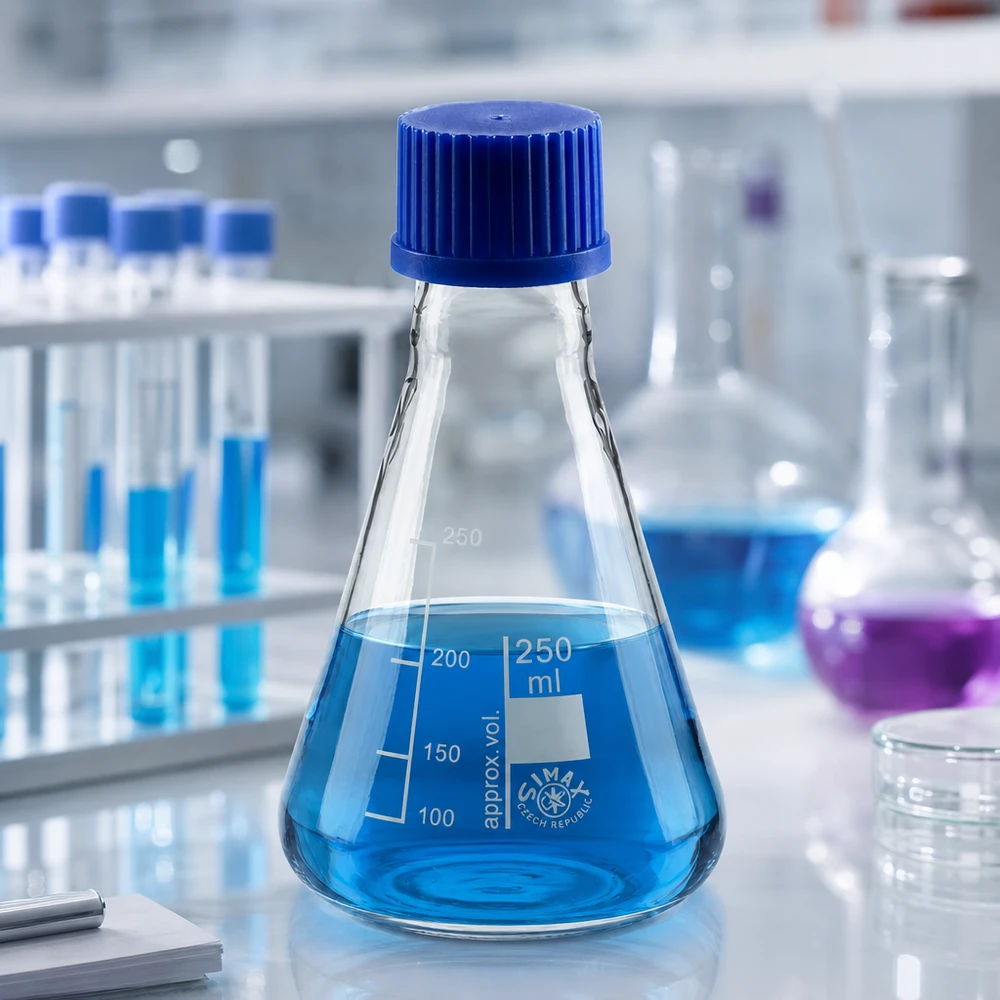 Fioles Erlenmeyer d'une capacité de 250 ml - outil de laboratoire polyvalent avec bouchon pratique