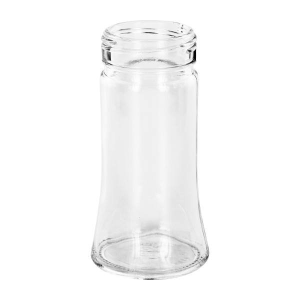 Pot à épices Bobby en verre transparent de 95 ml avec filetage de 41 mm, pour le sel et les épices