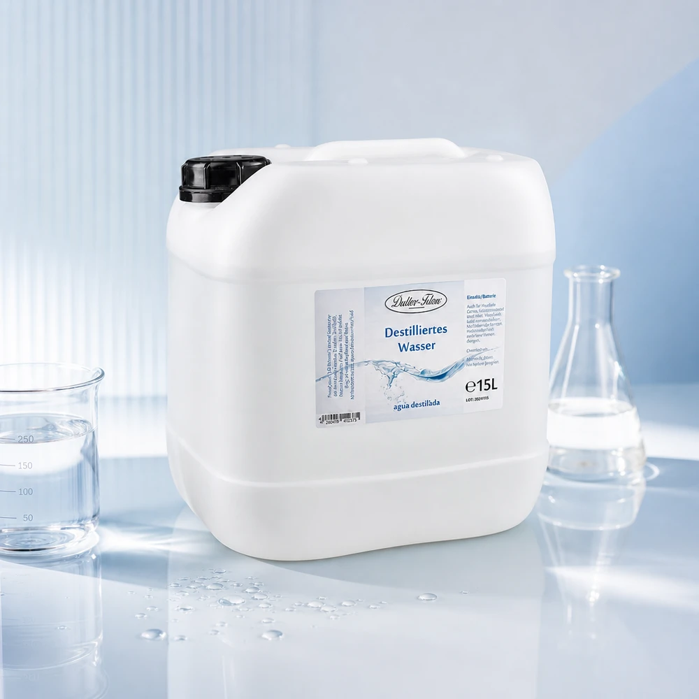 Eau distillée Doktor Klaus - Aqua dest 15 litres en jerrican premium teinte naturelle
