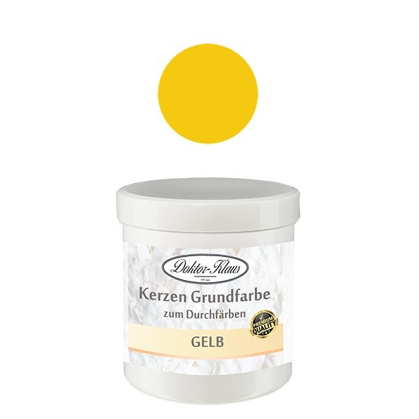 Doctor-Klaus peinture de base pour bougies jaune, 7gr, en boîte Doctor-Klaus peinture de base pour bougies jaune, 7gr, en boîte