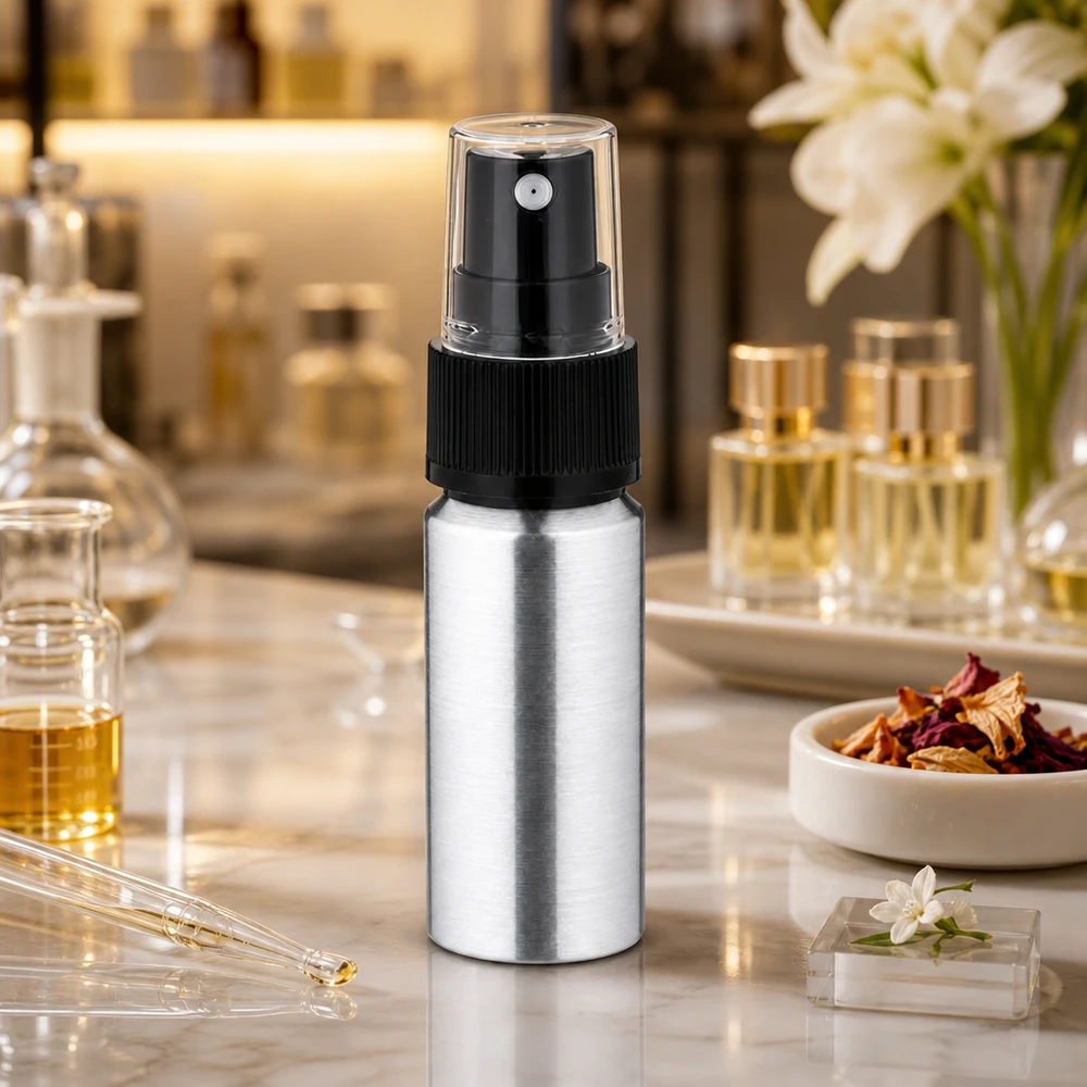 Flacon en aluminium rechargeable de 20 ml avec vaporisateur - solution écologique pour les cosmétiques