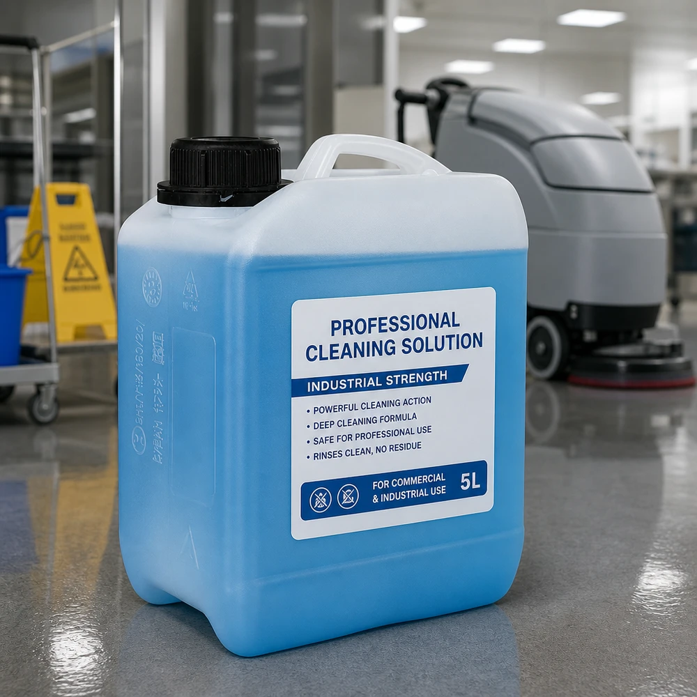 Bidon de 2.5 litres avec bouchon vissable bouchon d'inviolabilité Bidon pratique de 2,5 litres avec bouchon à vis, destiné aux produits de nettoyage industriels
