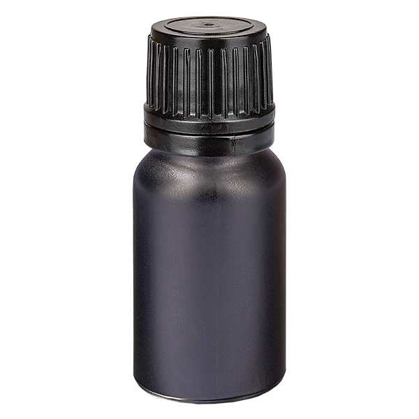 Flacon compte-gouttes 10ml Bouchon d'inviolabilité BlackLine UT18/10 Flacon compte-gouttes 10ml Bouchon d'inviolabilité BlackLine UT18/10
