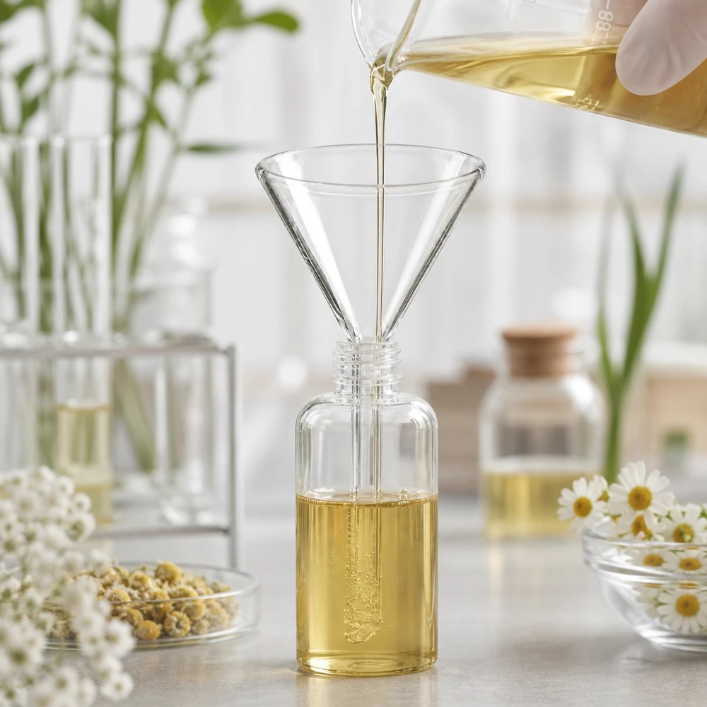 Entonnoir en verre 50mm avec angle de 60 degrés pour un transvasement précis de liquides et d'huiles