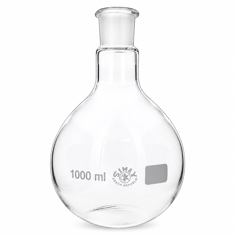 Ballon en verre 1000ml forme ronde avec col rodé 29/32 pour chimie analytique